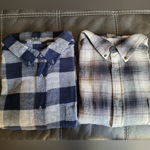 (2) Croft&Barrow Long Sleeve Flannel Shirts
